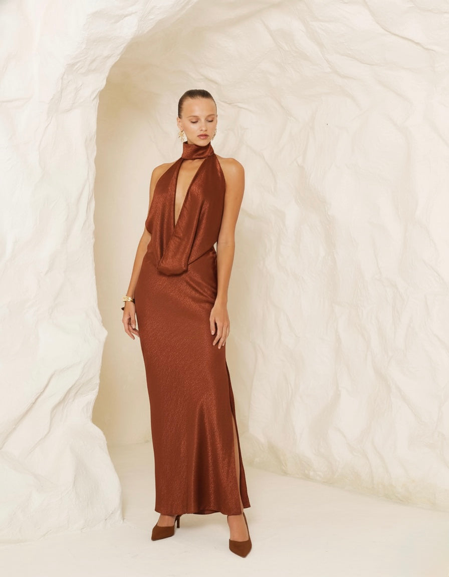VALERIA DRESS - CINNAMON VALERIA DRESS - CINNAMON