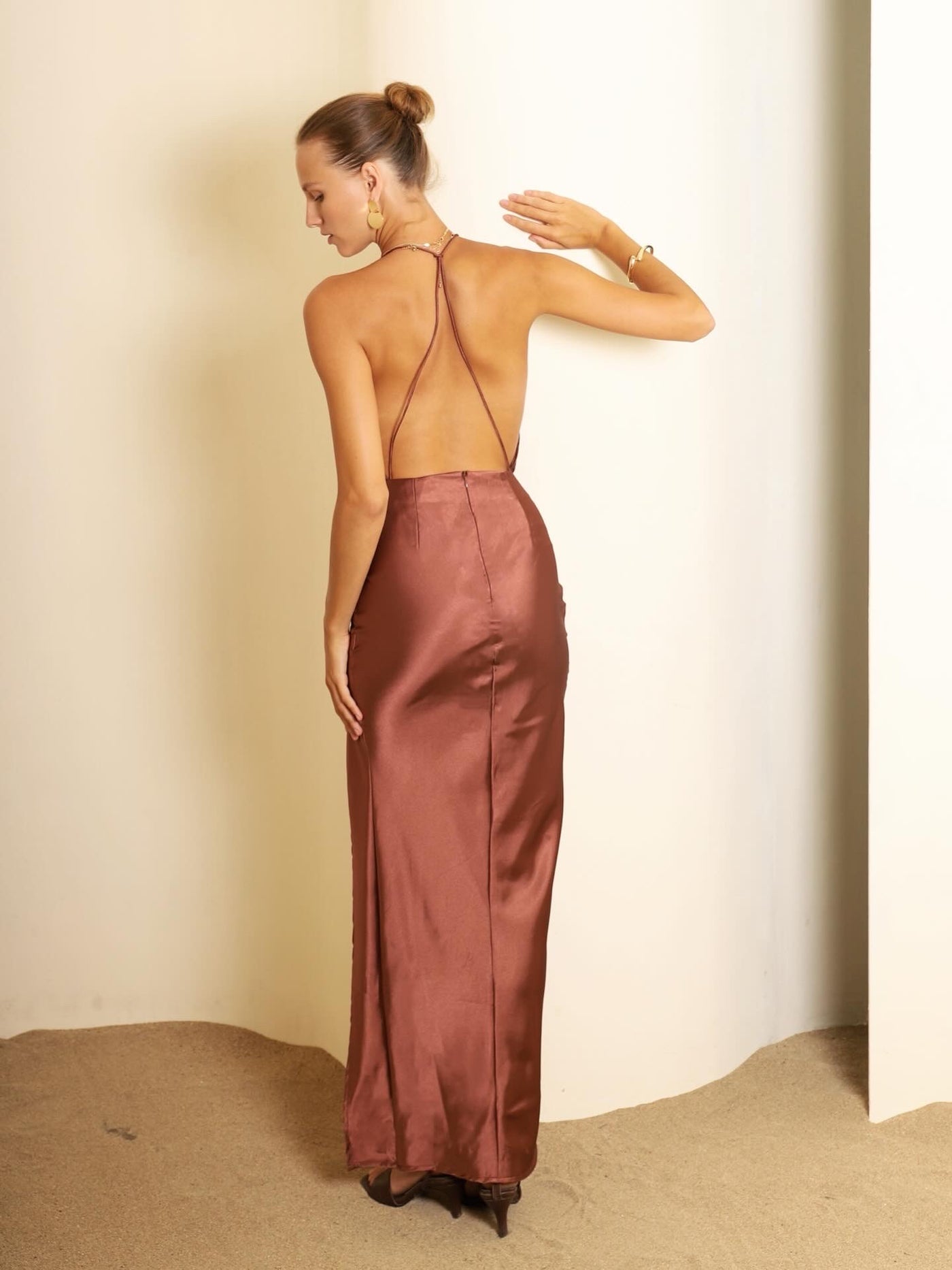 AZULA DRESS - WALNUT