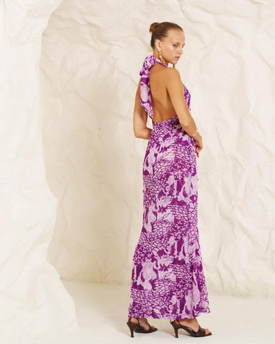 AURORA DRESS - TYRIAN PRINT