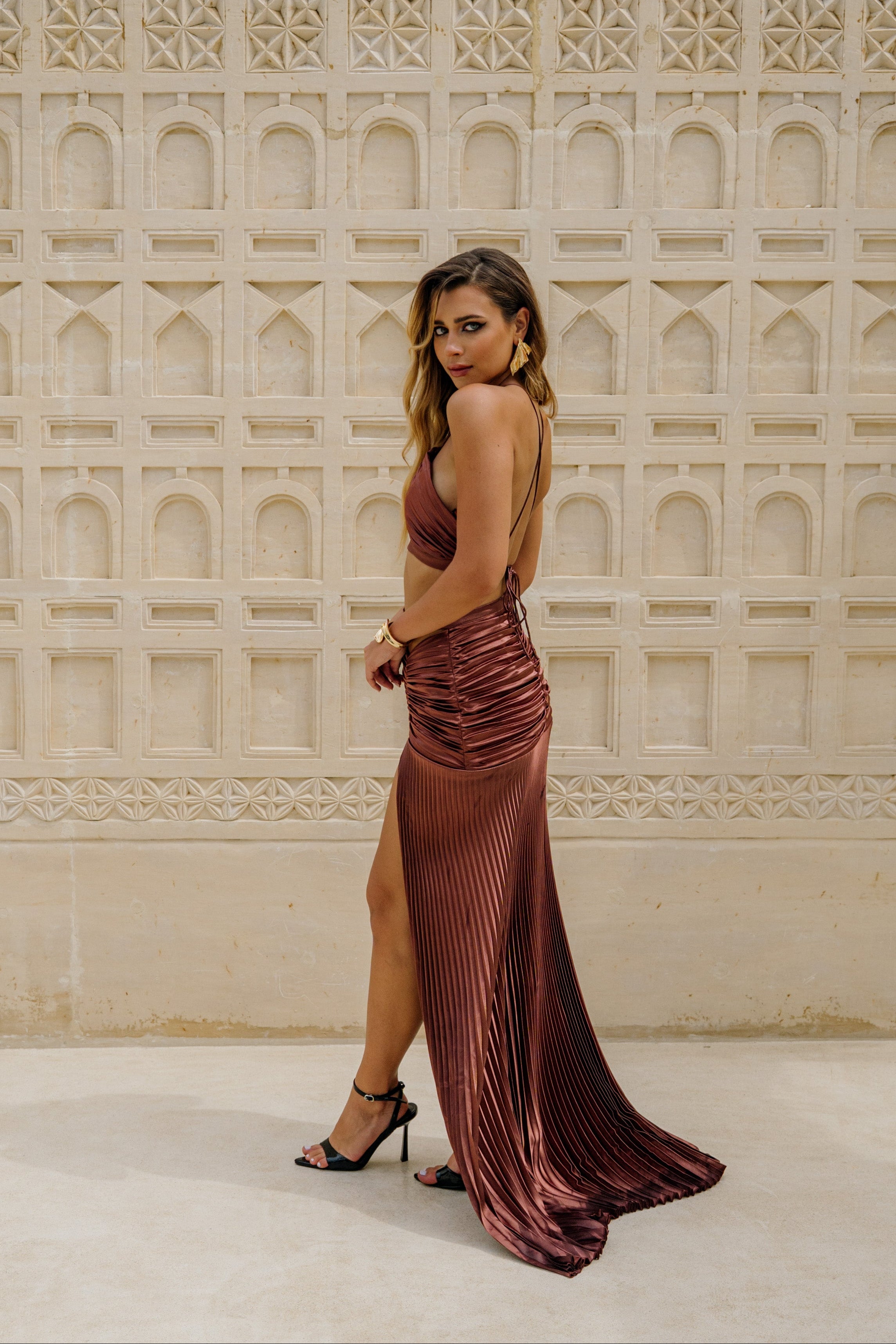 CLARA DRESS - WALNUT
