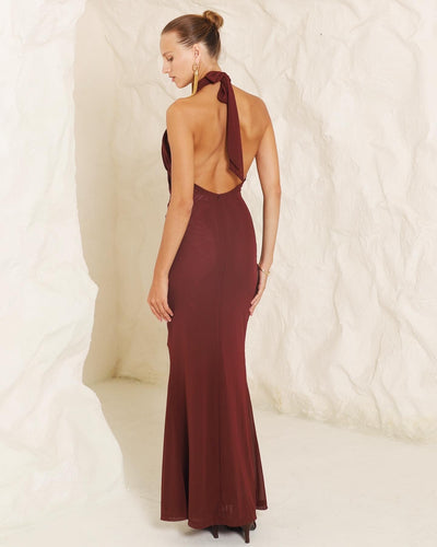AURORA DRESS - MAROON