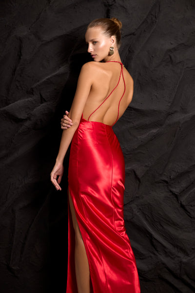 AZULA DRESS - CANDY RED
