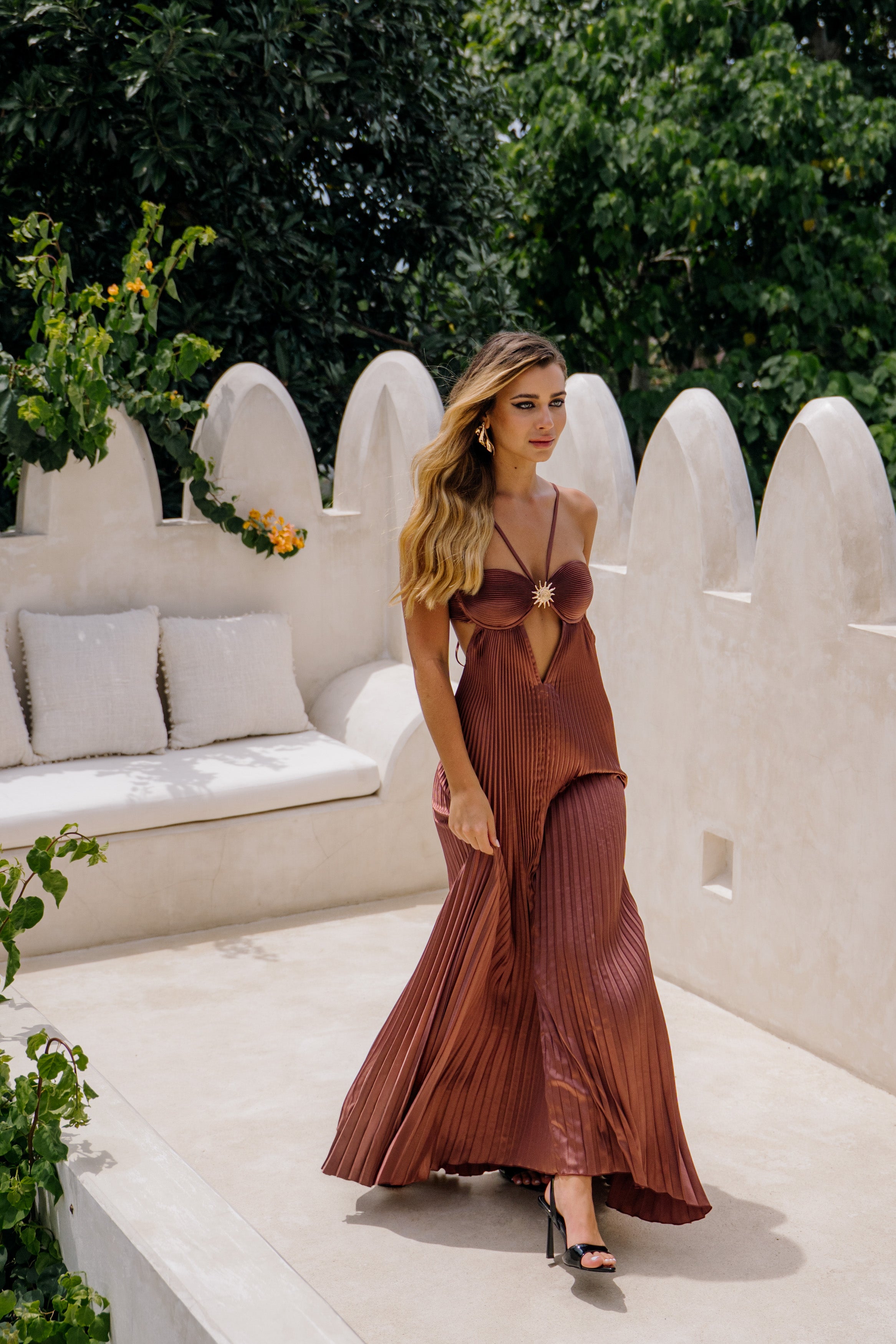 CELINE DRESS - WALNUT